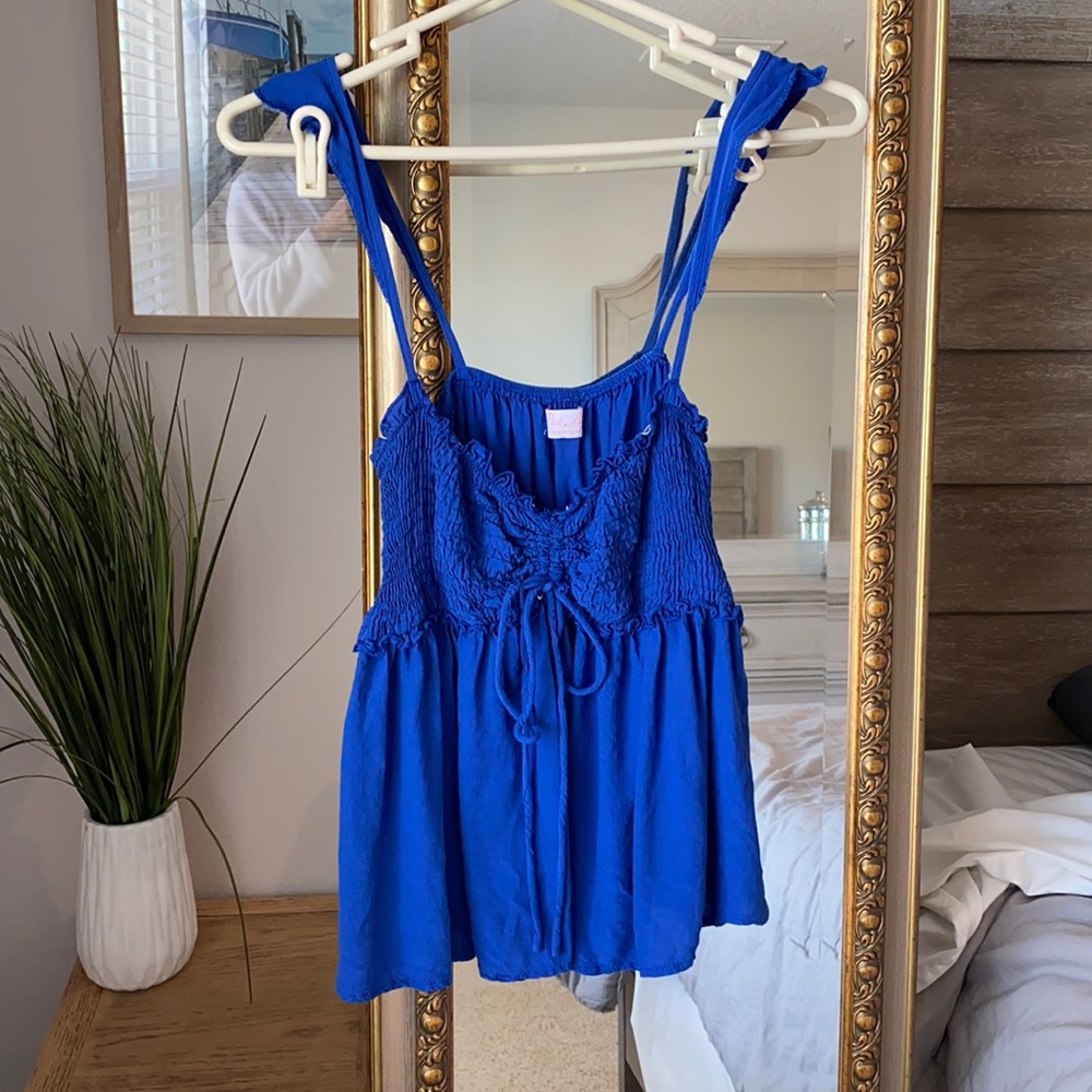 Blue babydoll top
